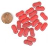20 4x16mm Two Hole Spacer - Matte Red